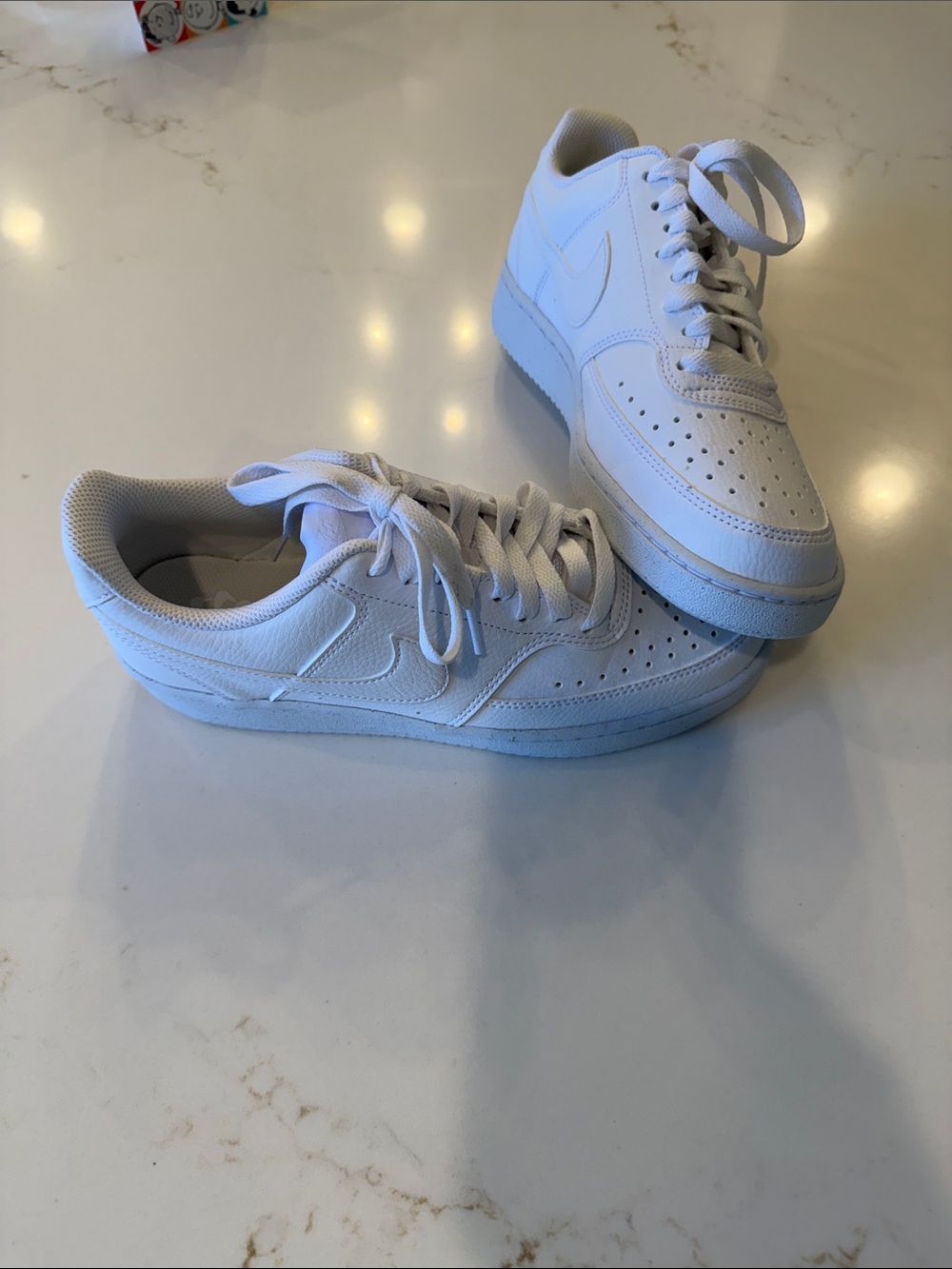 Women’s Nike Court Vision Lo - Athletic Sneakers - Classic Lace-Up Comfort
